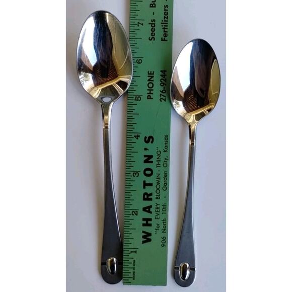 ONEIDA 18/10 Satin Garnet Stainless Lot Of 8 Spoons 4 Teaspoons 4 Soup Spoons - Picture 8 of 11